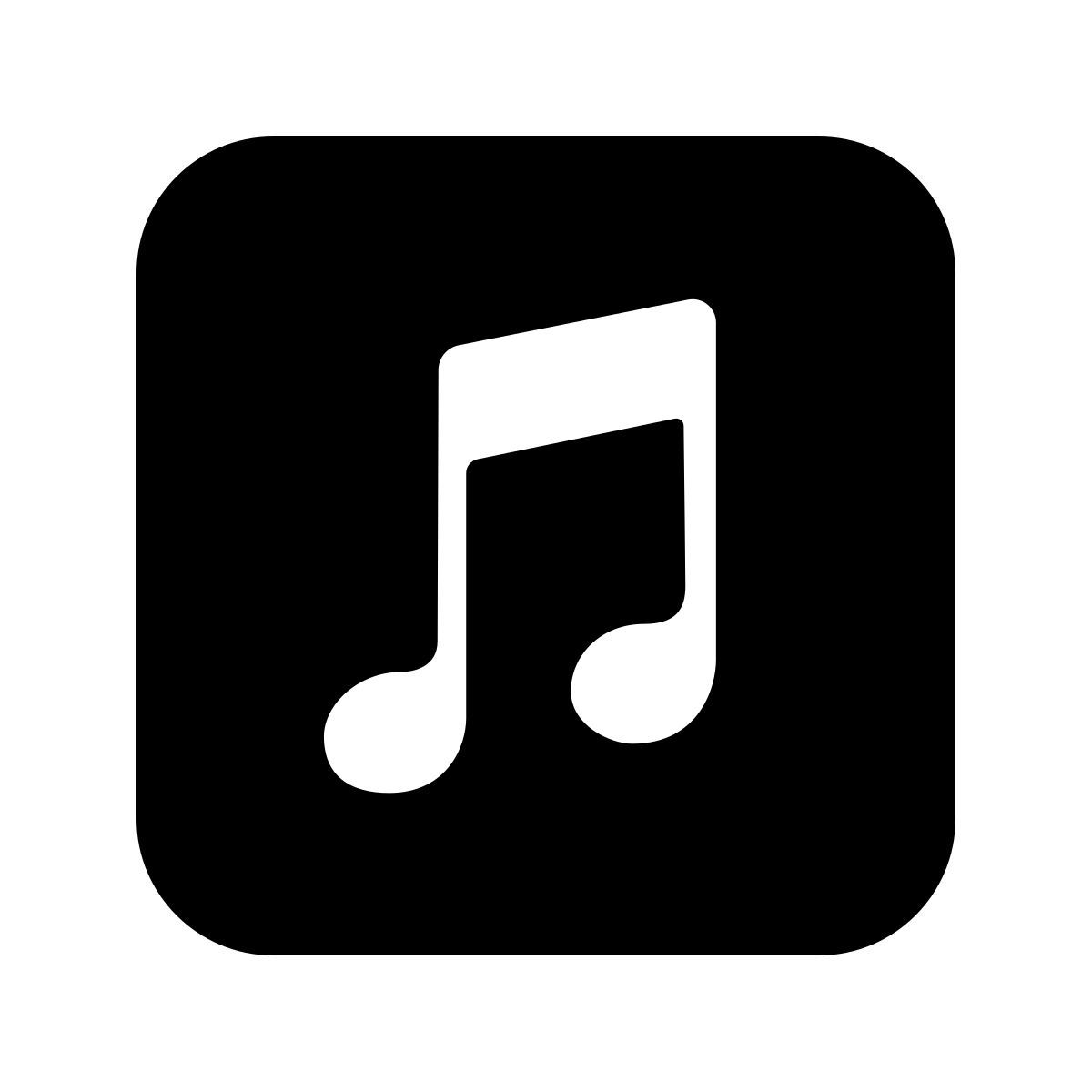 forma thin filled style music icon