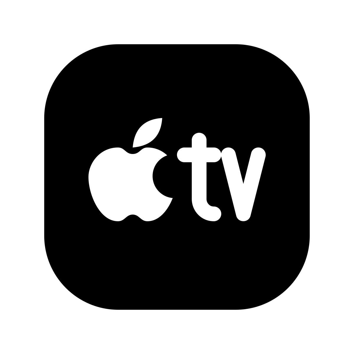 forma thin filled style apple tv icon