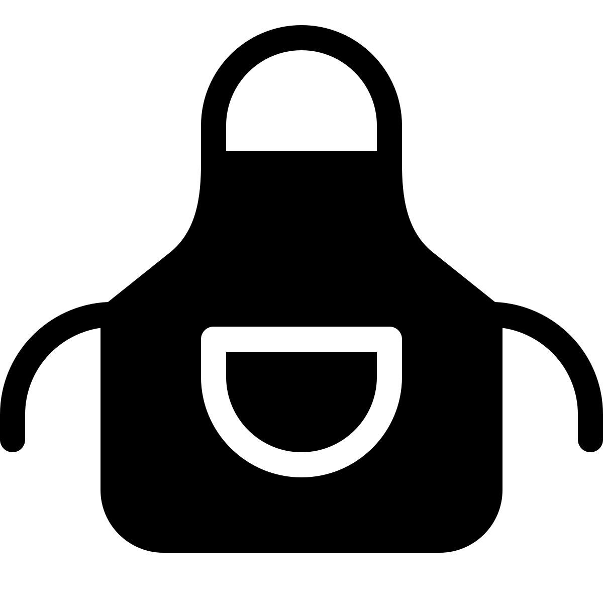 forma thin filled style grembiule icon