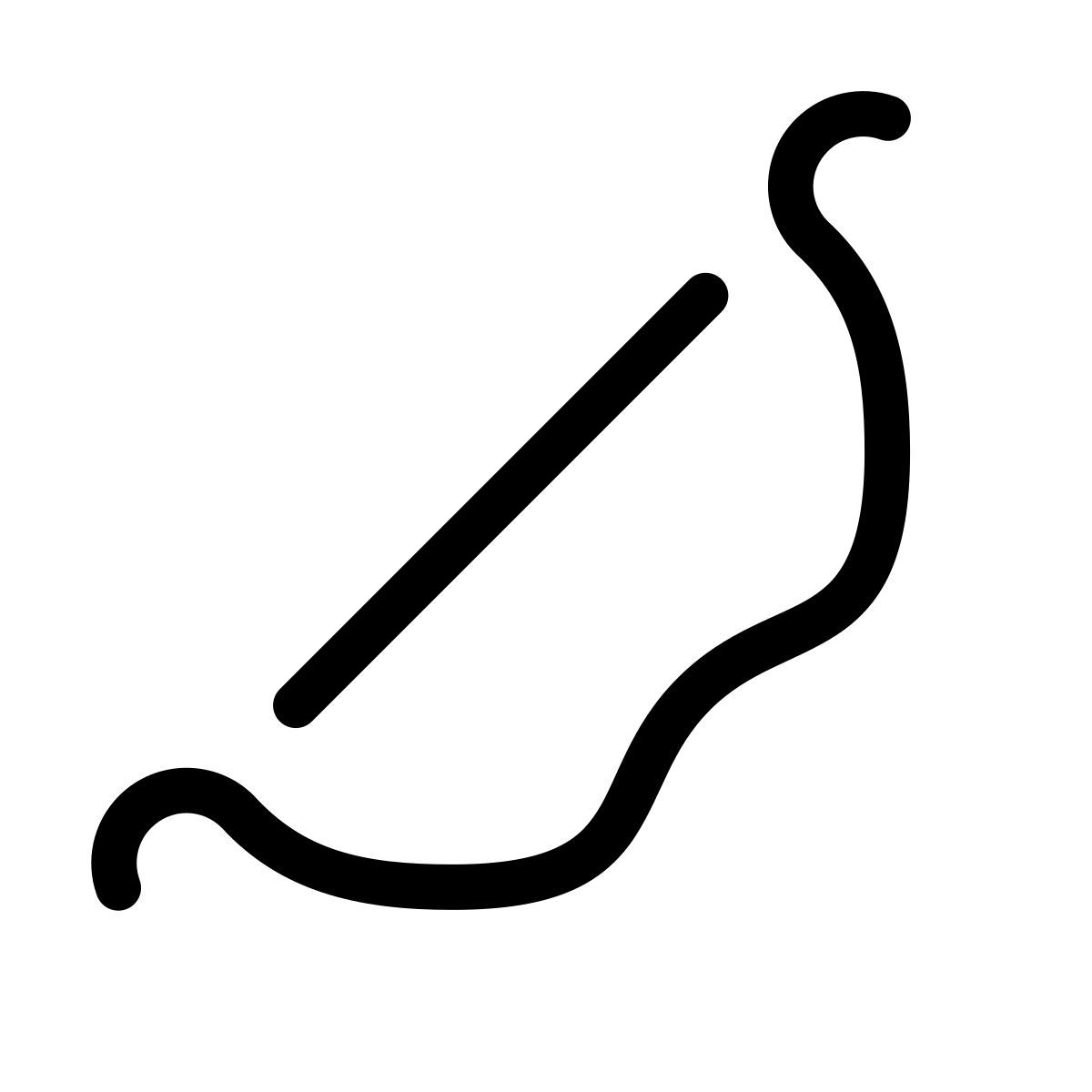 forma thin filled style bogen des bogenschützen icon