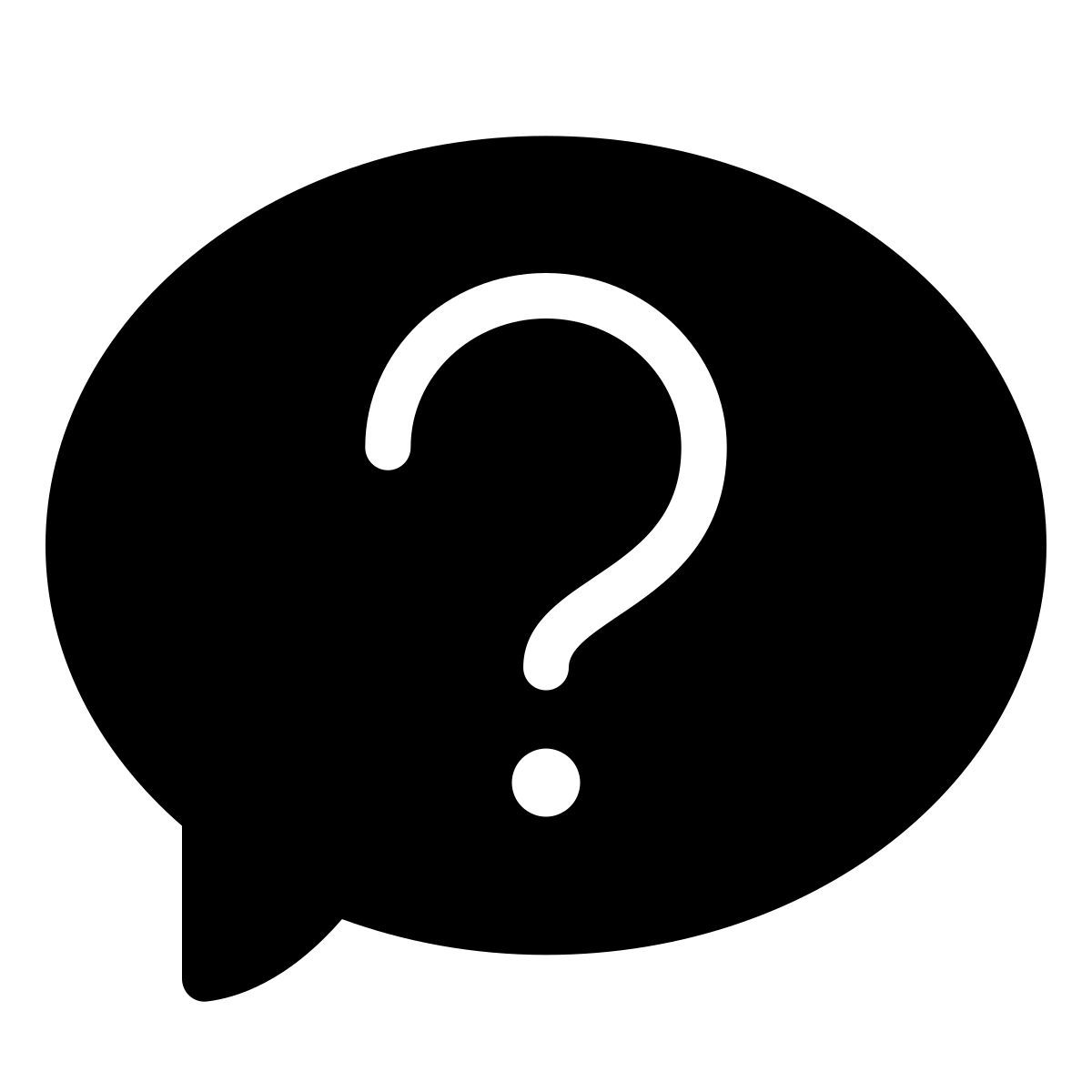 forma thin filled style poser une question icon