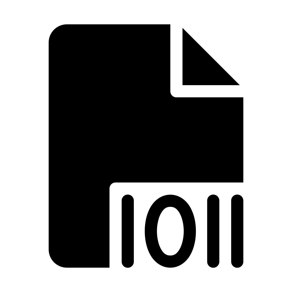 forma thin filled style 바이너리 파일 icon