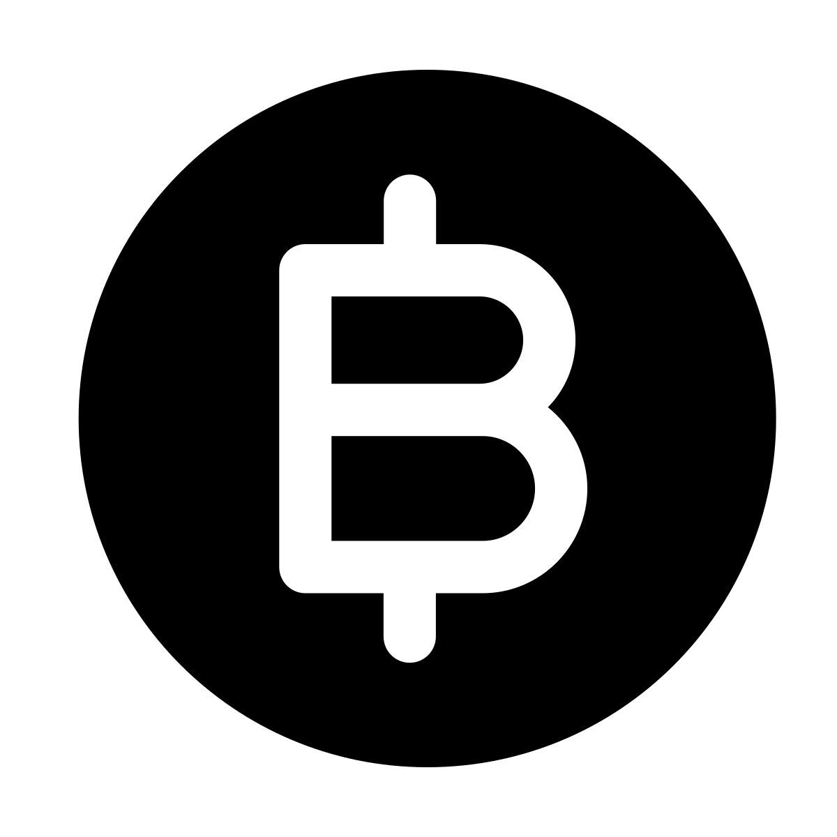 forma thin filled style bitcoin icon