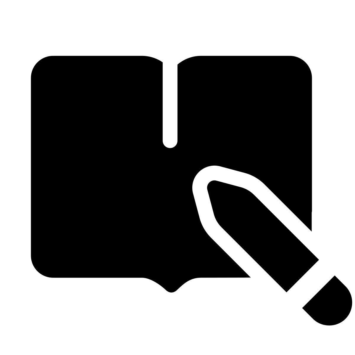 forma thin filled style 书本和铅笔 icon