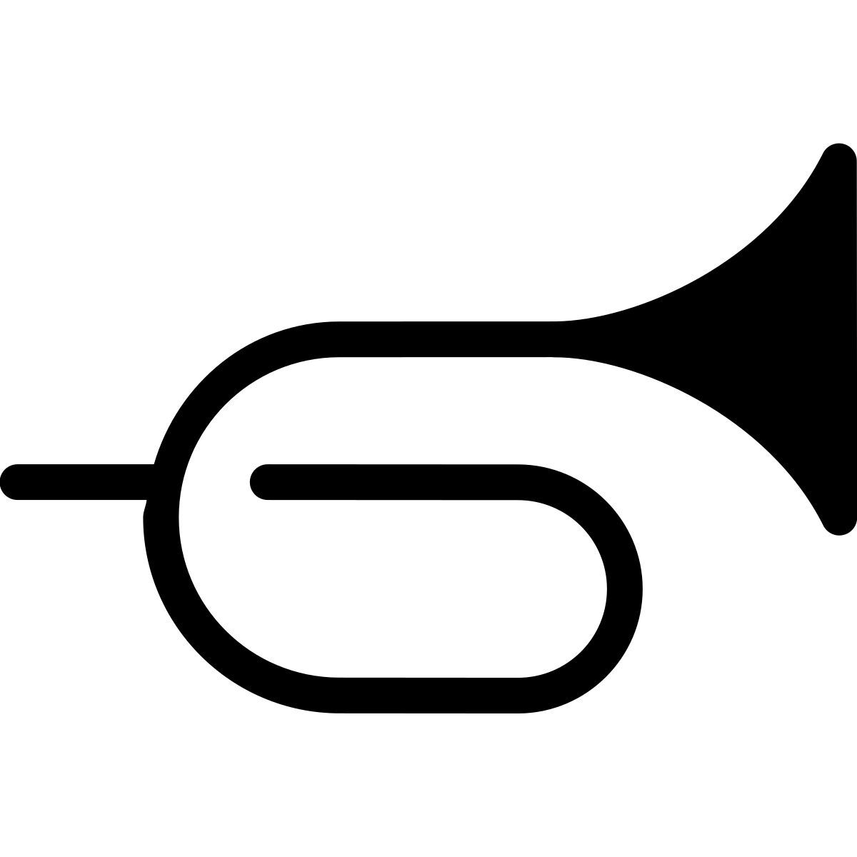 forma thin filled style bugle icon