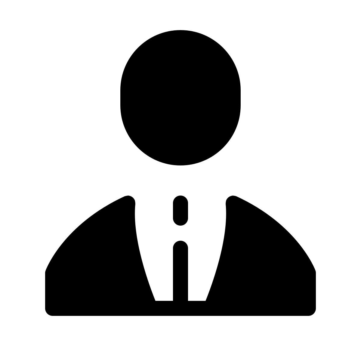 forma thin filled style hombre de negocios icon