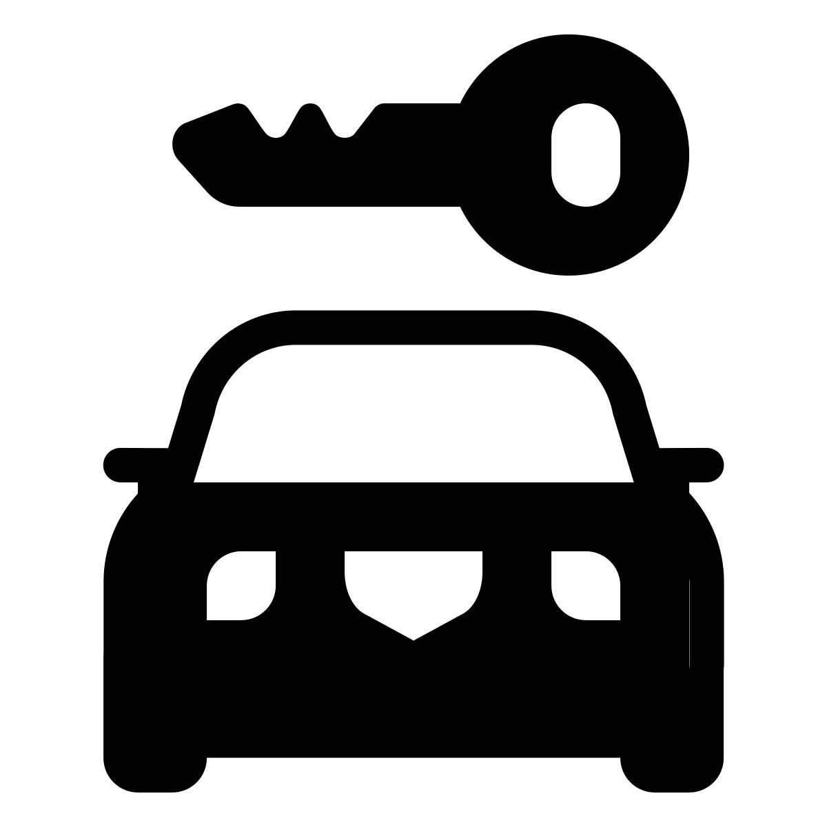 forma thin filled style 자동차 임대 icon