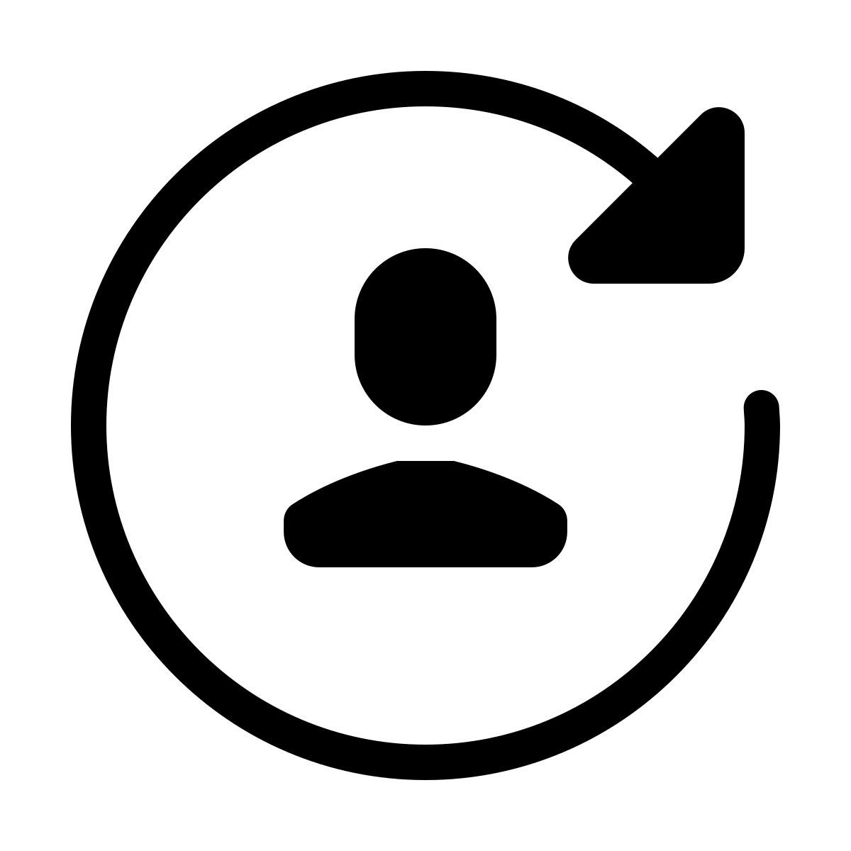 forma thin filled style cambiar usuario masculino icon