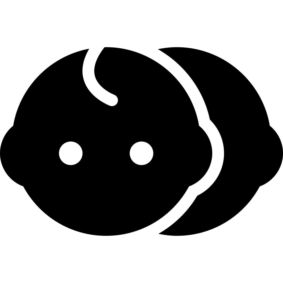 forma thin filled style caras de niños icon