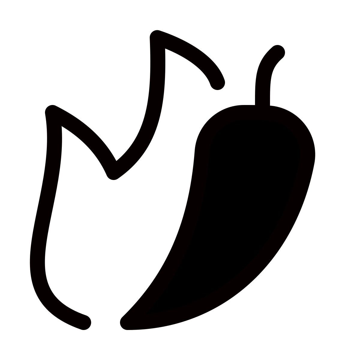 forma thin filled style 辣椒 icon