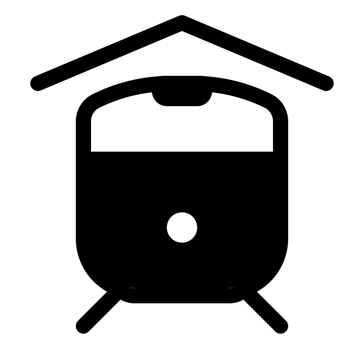 forma thin filled style station de métro icon