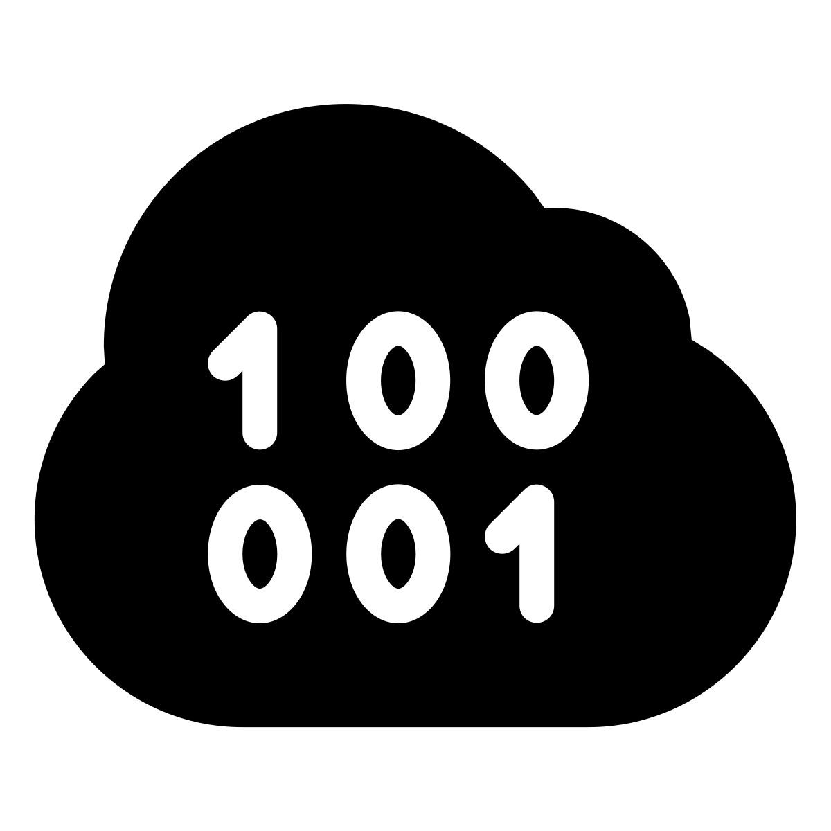 forma thin filled style 클라우드 바이너리 코드 icon