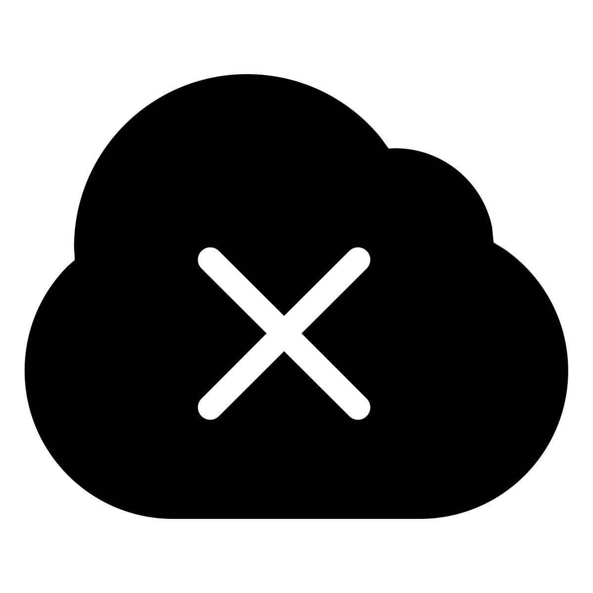 forma thin filled style cloud cross icon