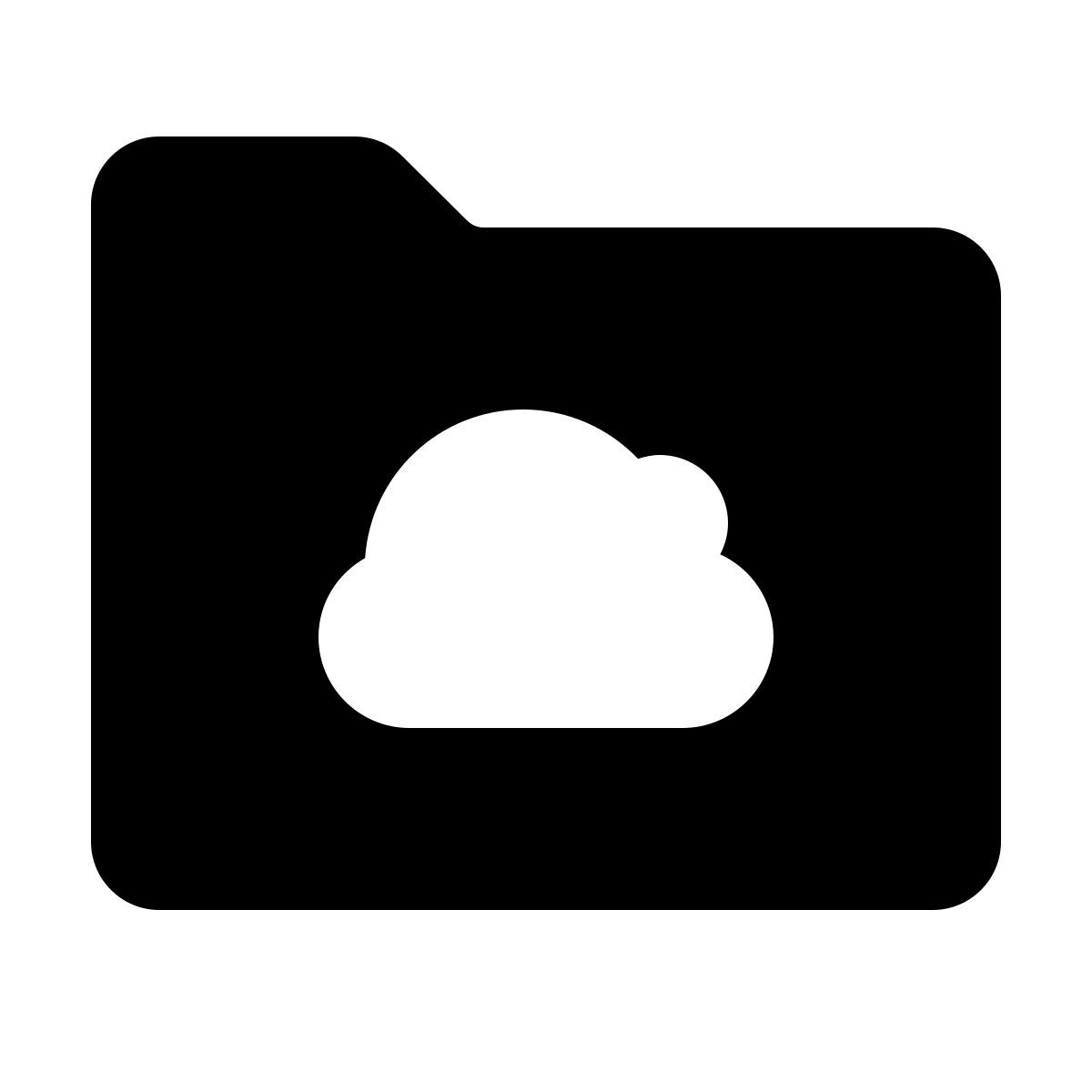 forma thin filled style cloud folder icon
