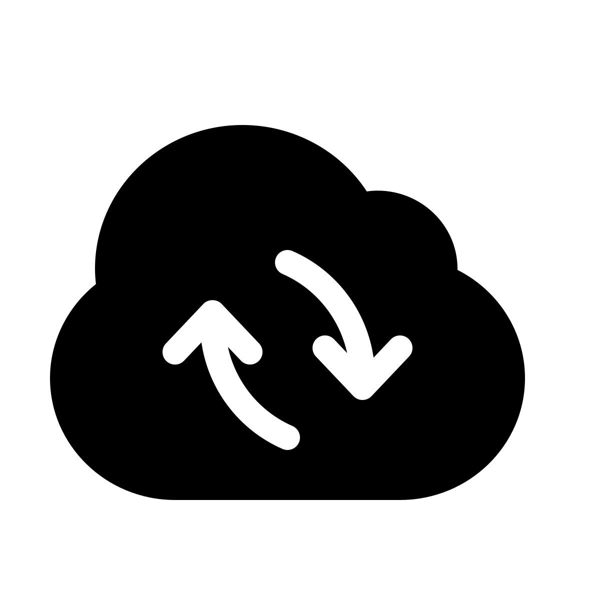 forma thin filled style 클라우드 동기화 icon