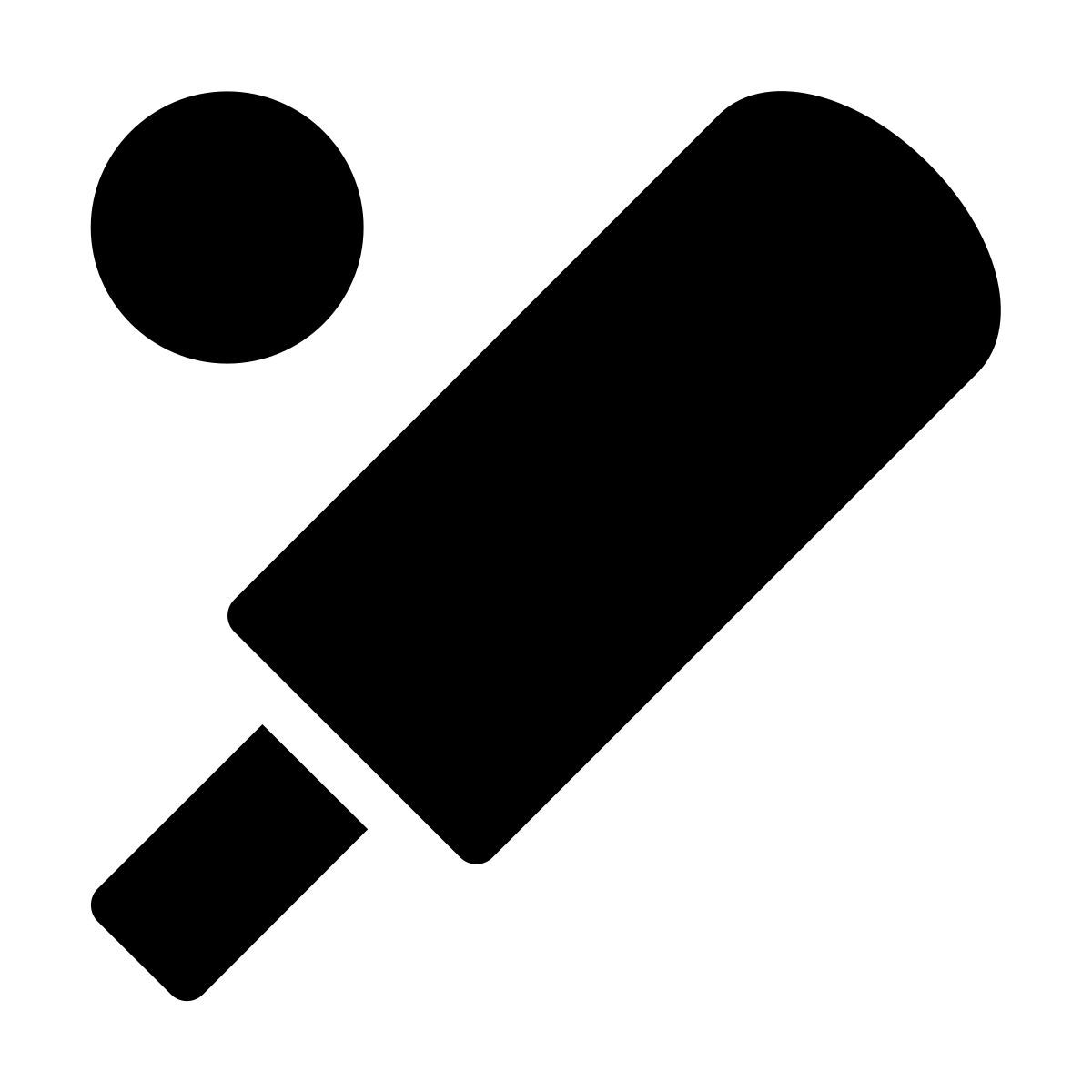 forma thin filled style cricket icon
