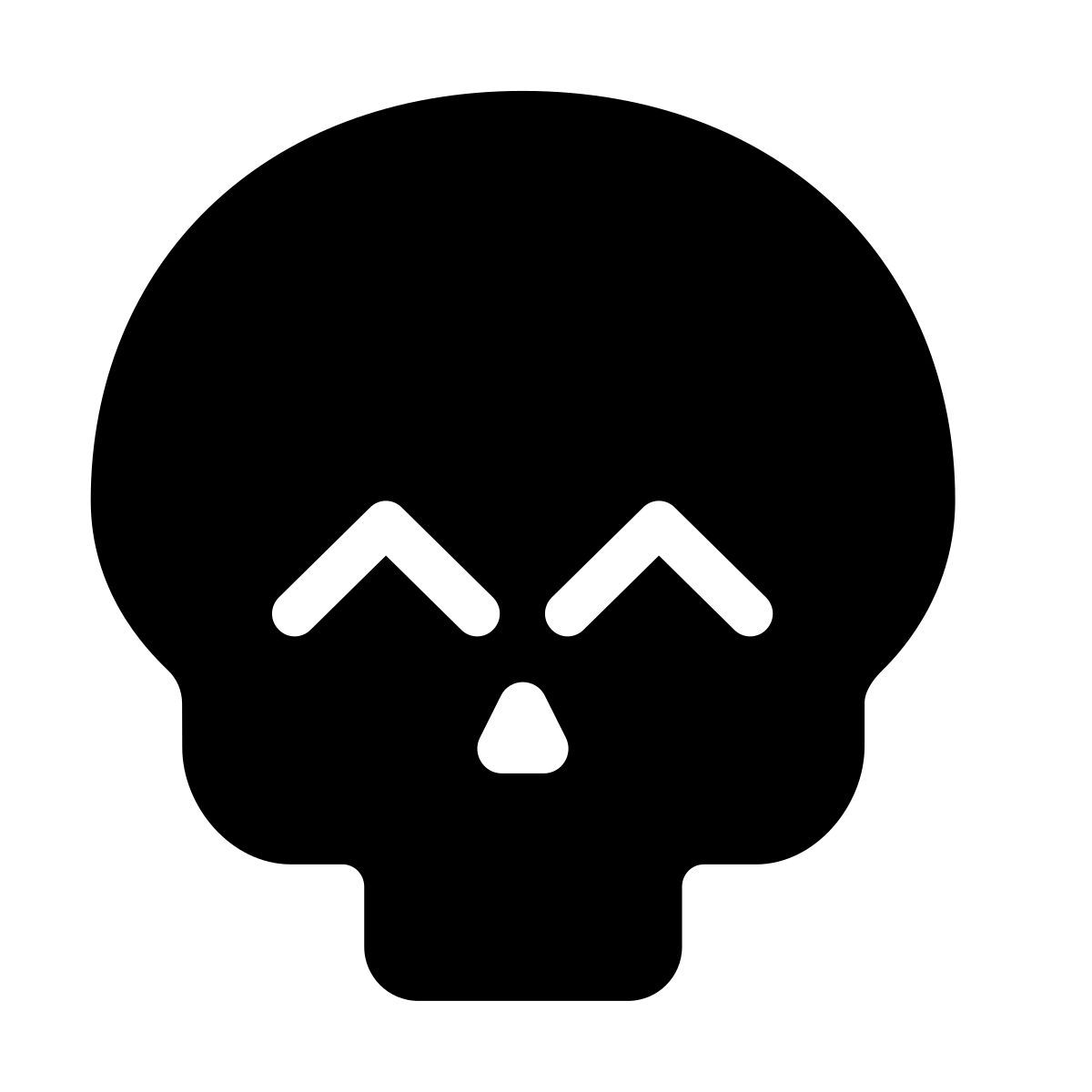 forma thin filled style cute skull icon
