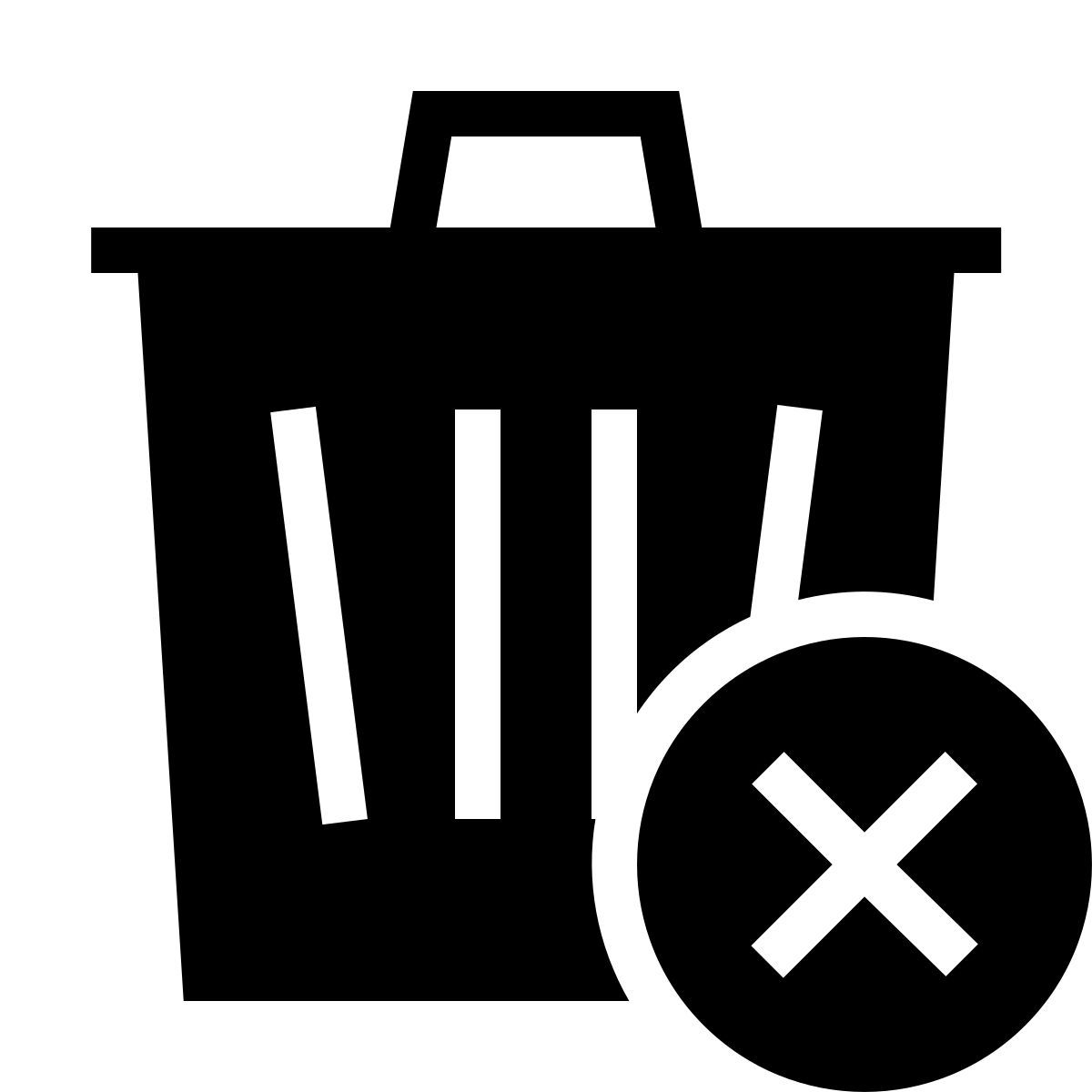 forma thin filled style supprimer la corbeille icon