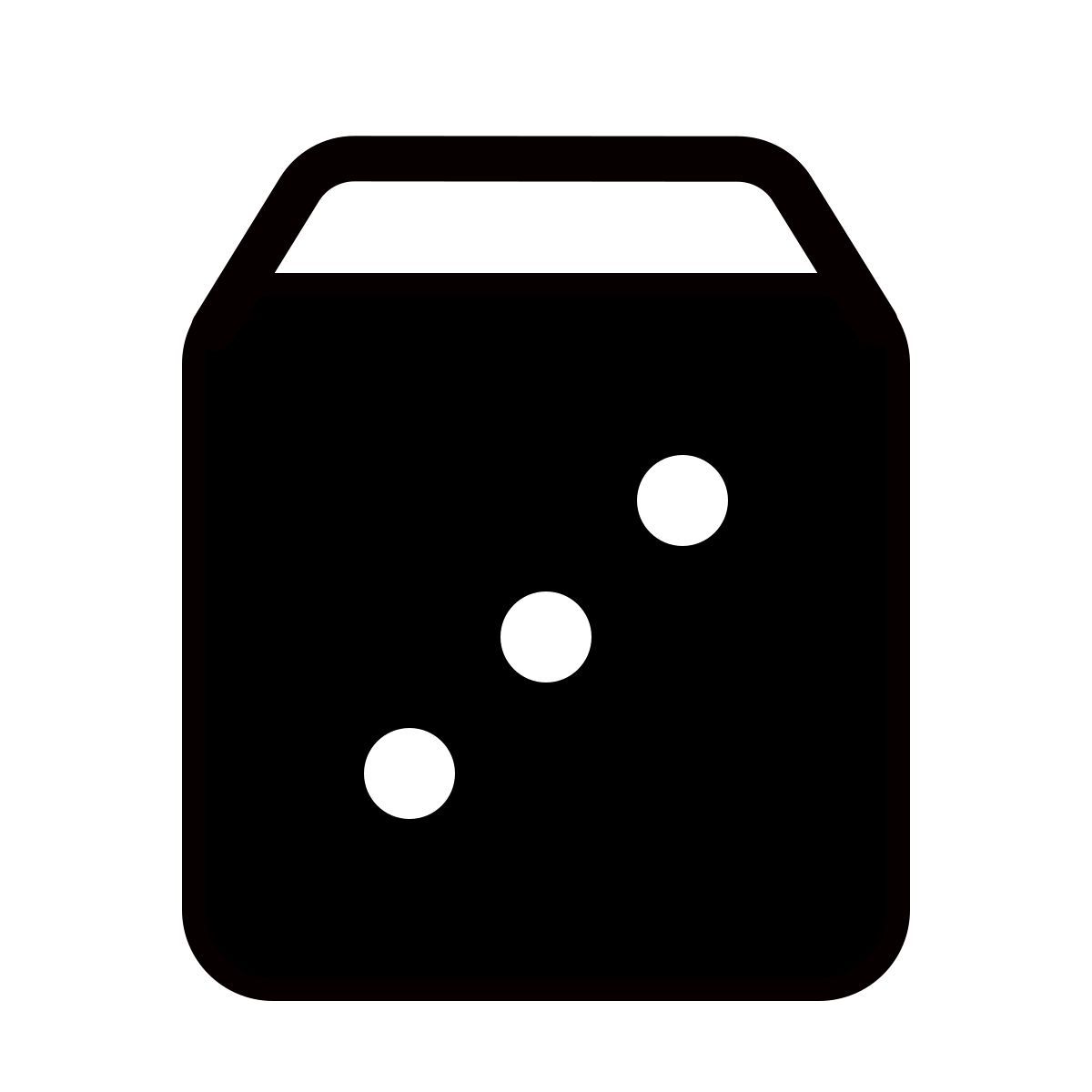 forma thin filled style dice icon