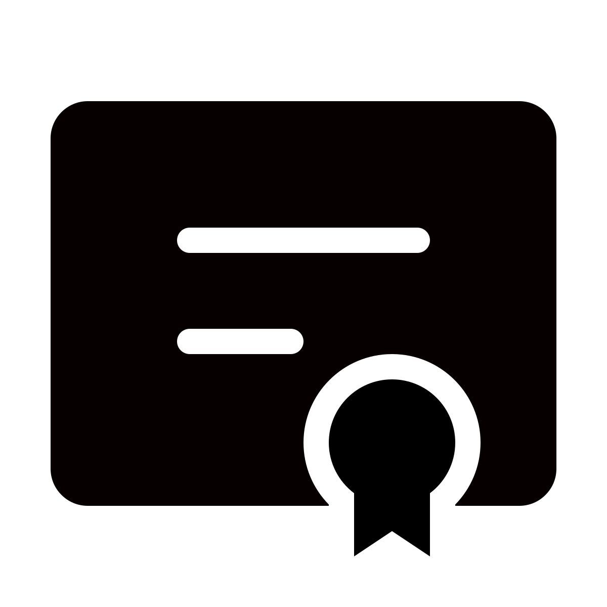 forma thin filled style diplôme icon