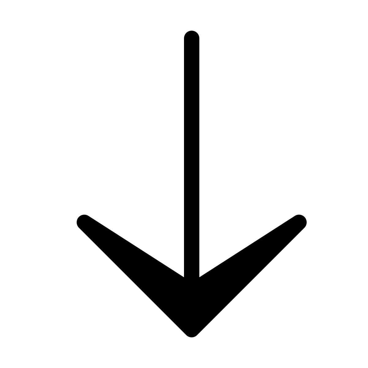 forma thin filled style abajo icon