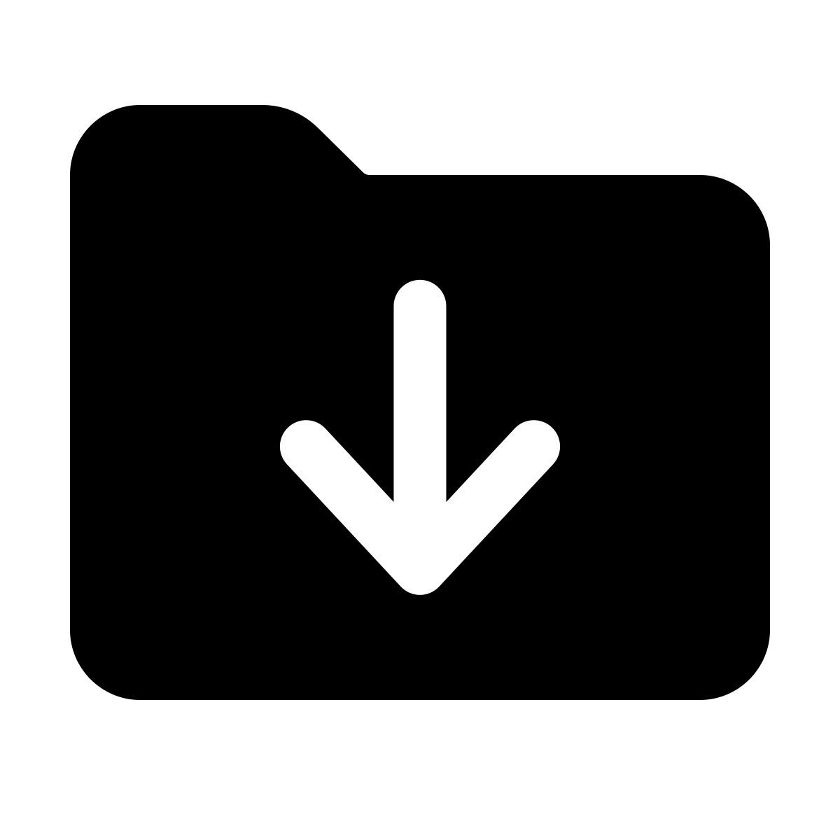 forma thin filled style downloads folder icon