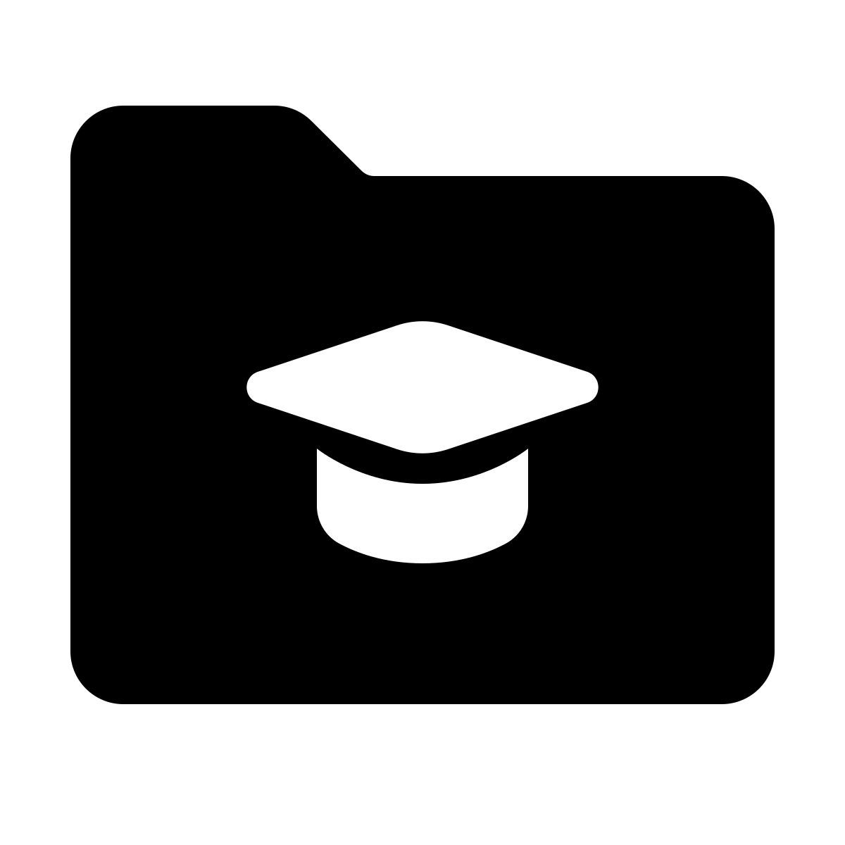 forma thin filled style education folder icon