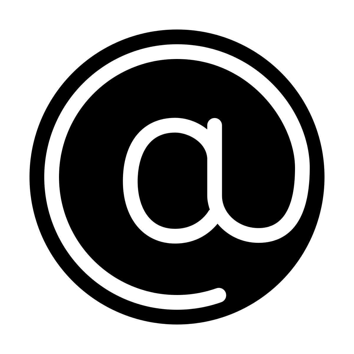 forma thin filled style email sign icon