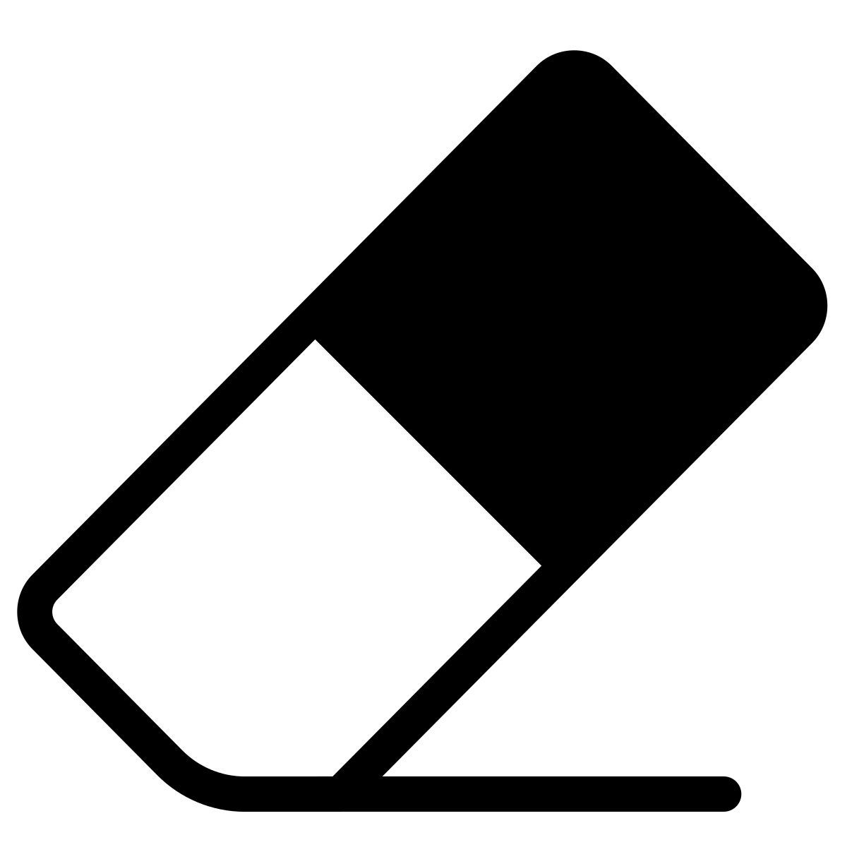 forma thin filled style cancellare icon