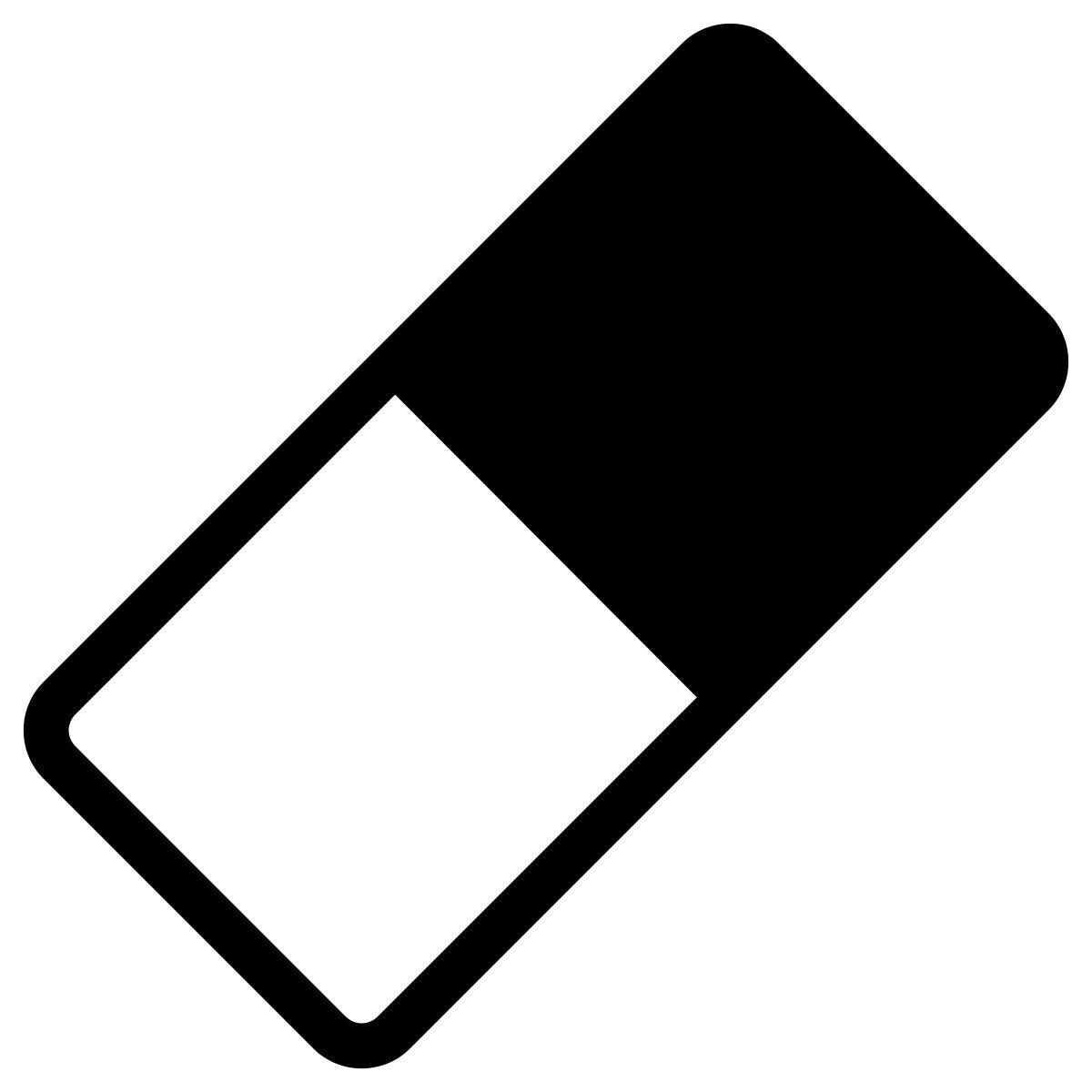 forma thin filled style goma de borrar icon