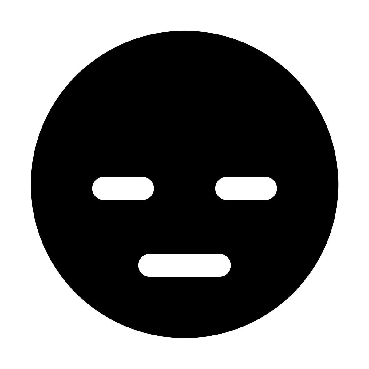 icône visage sans expression forma thin filled style