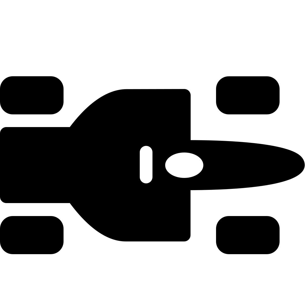 forma thin filled style voiture de course f1 vue de dessus icon