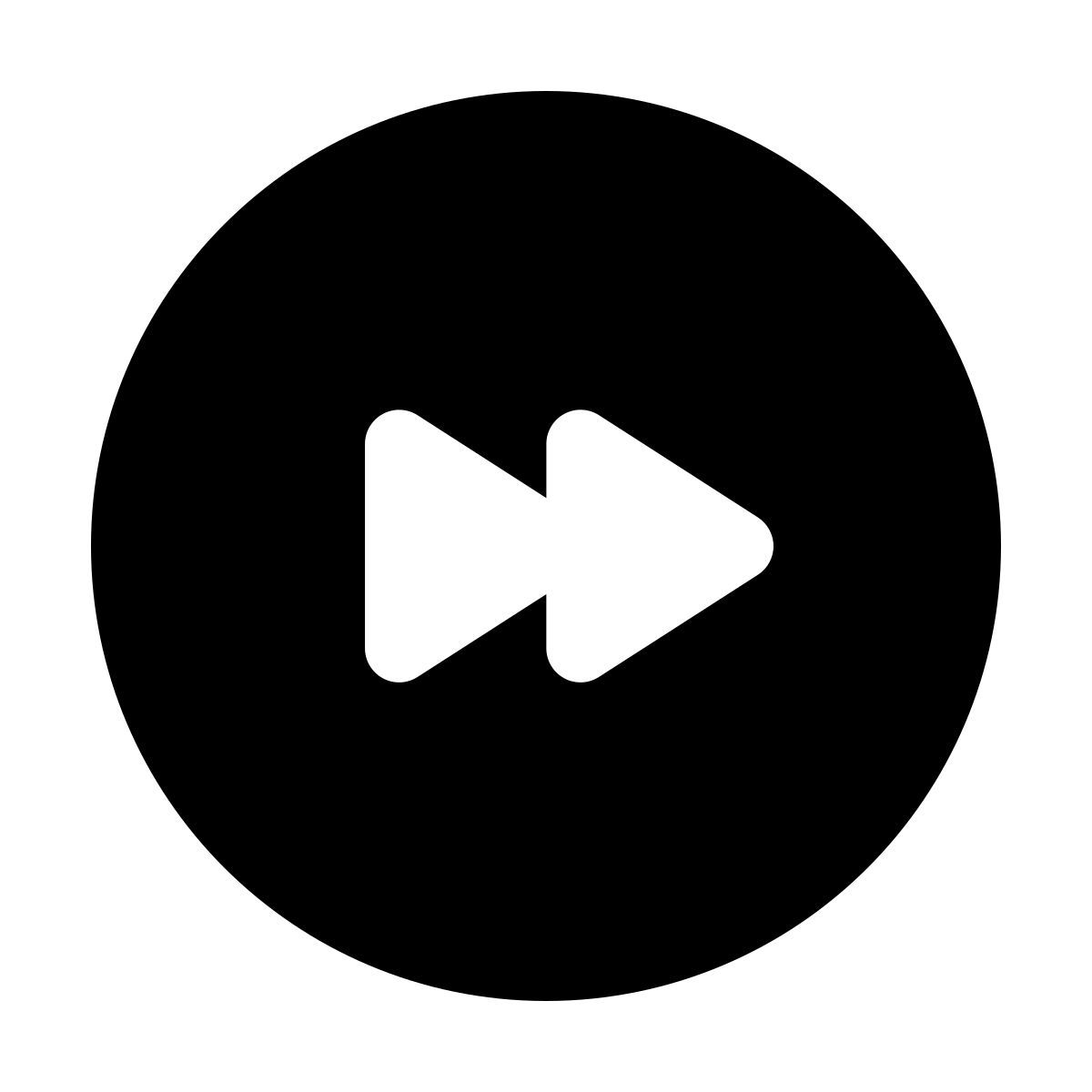 forma thin filled style 빠른 전진 라운드 icon