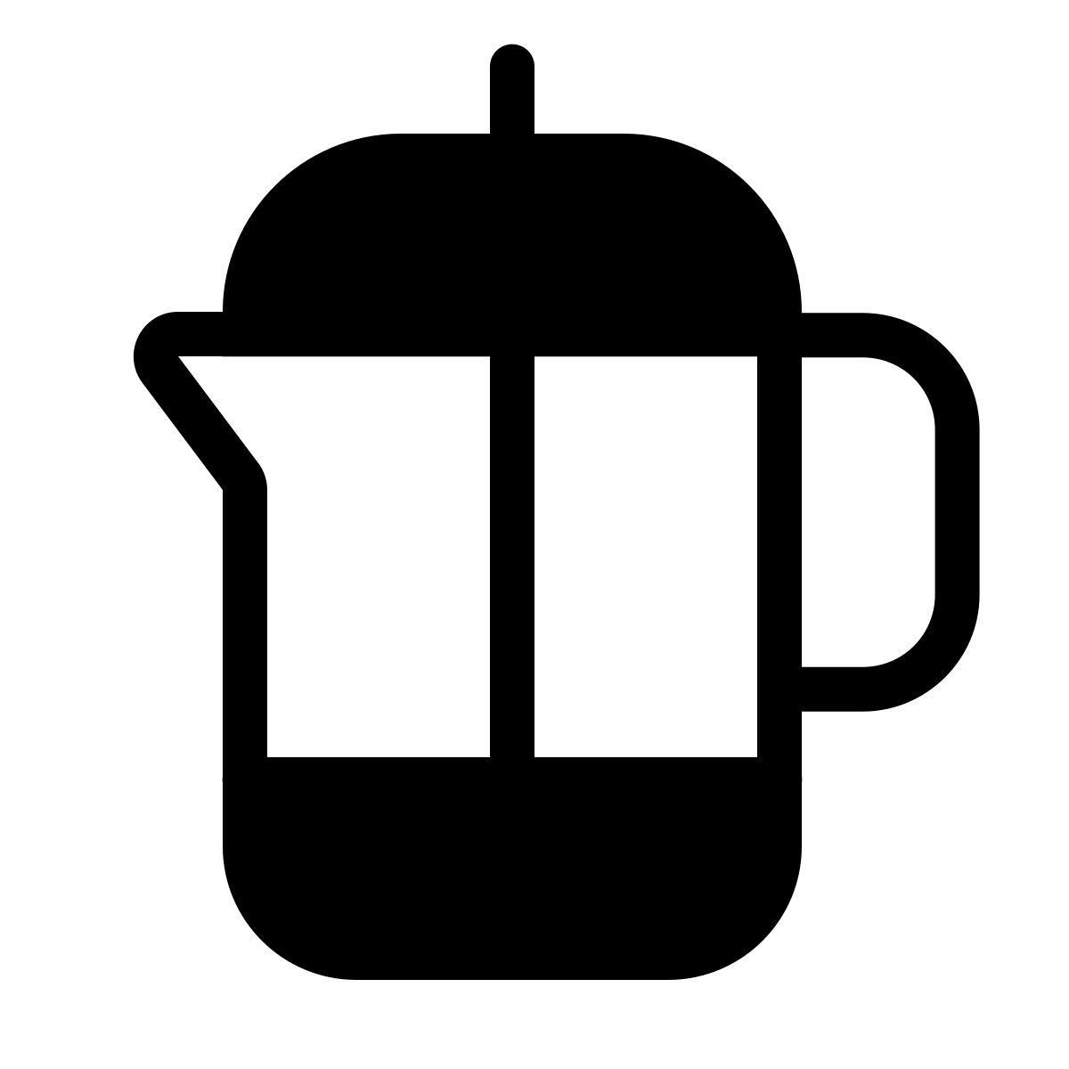 forma thin filled style pressa francese icon