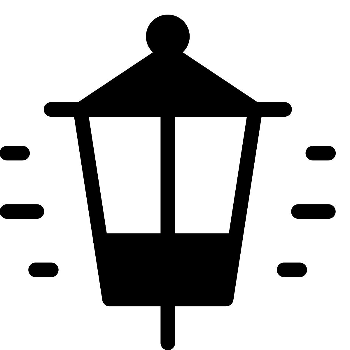 forma thin filled style farola encendida icon