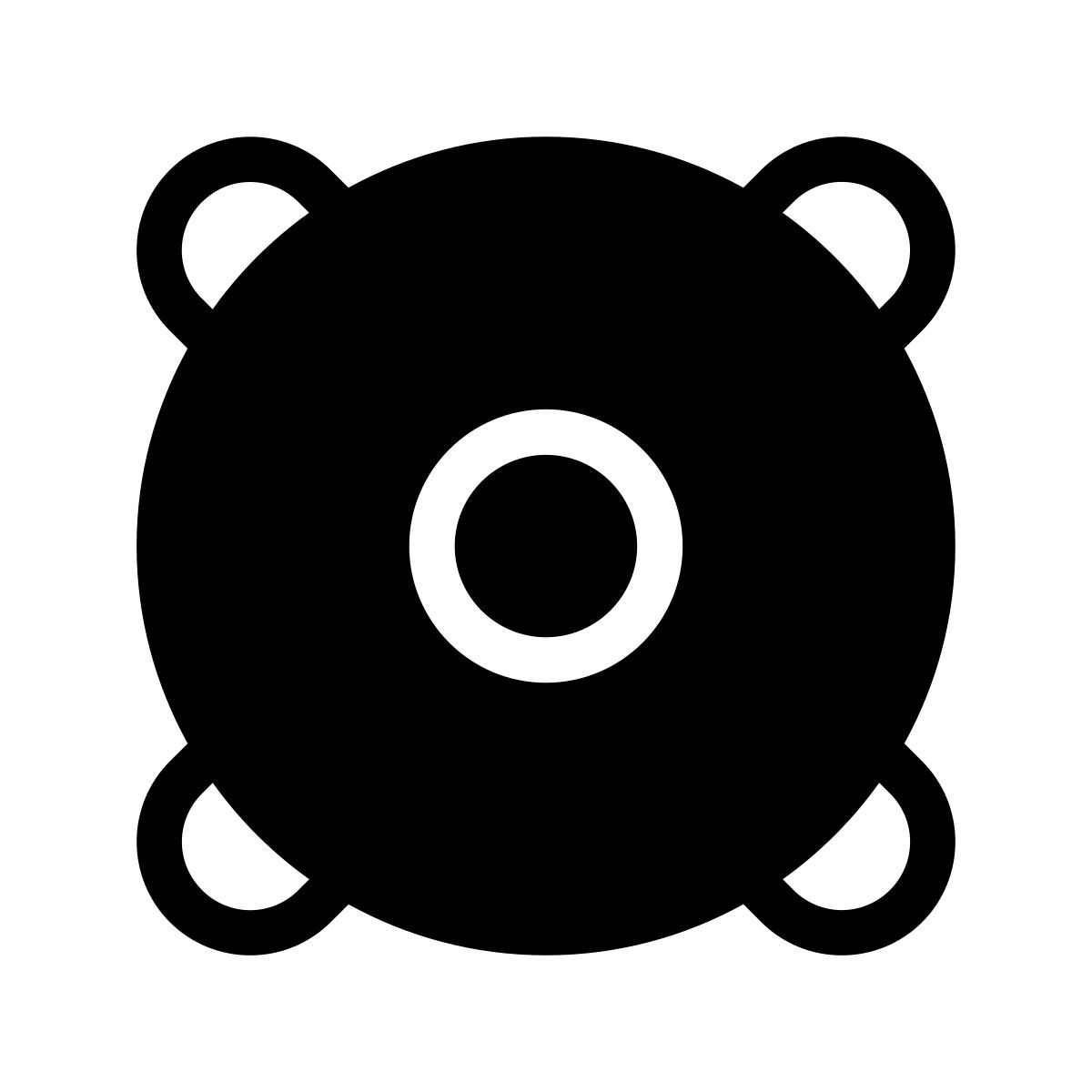 forma thin filled style loudspeaker icon