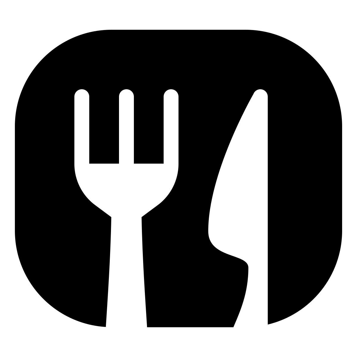 forma thin filled style comida icon