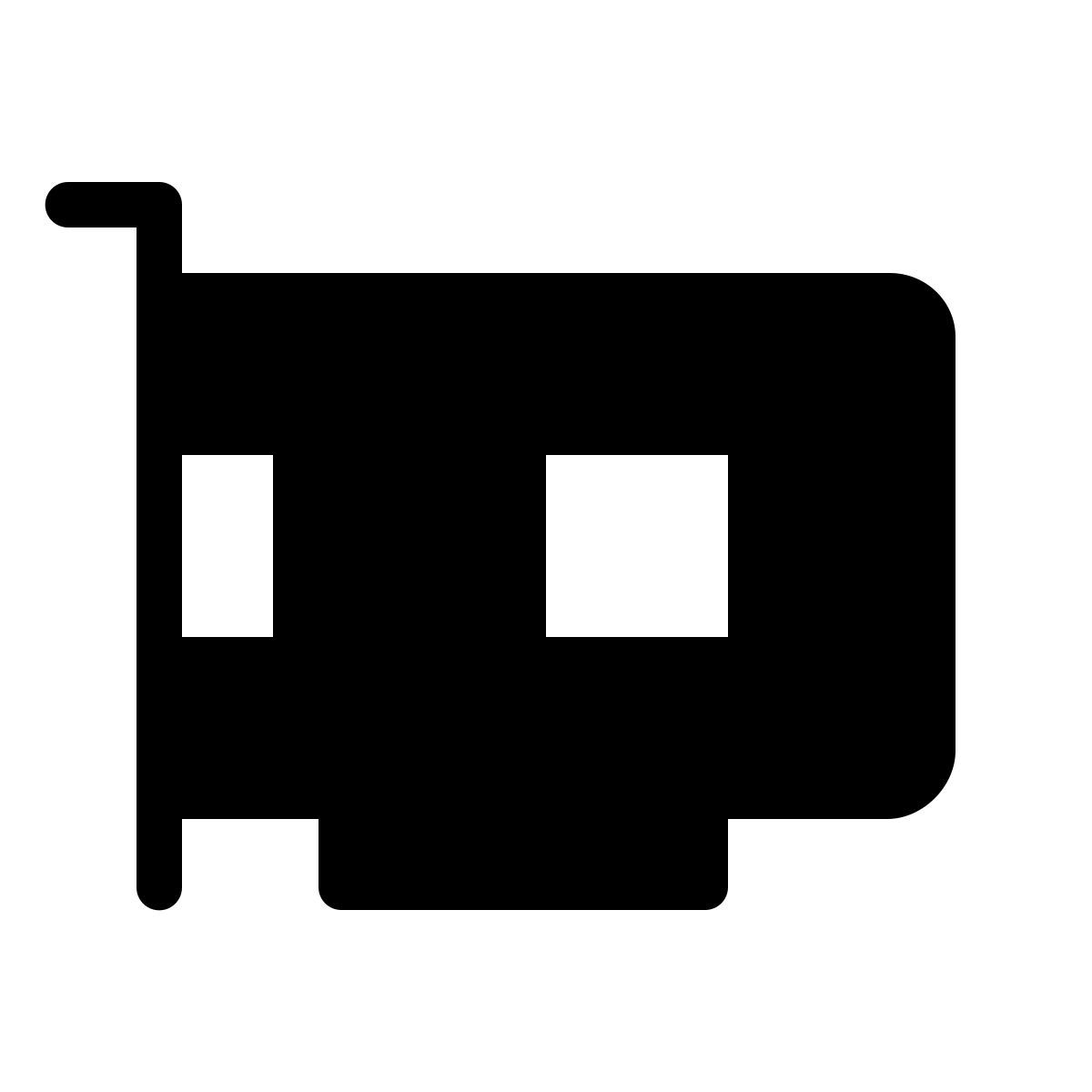 forma thin filled style network card icon