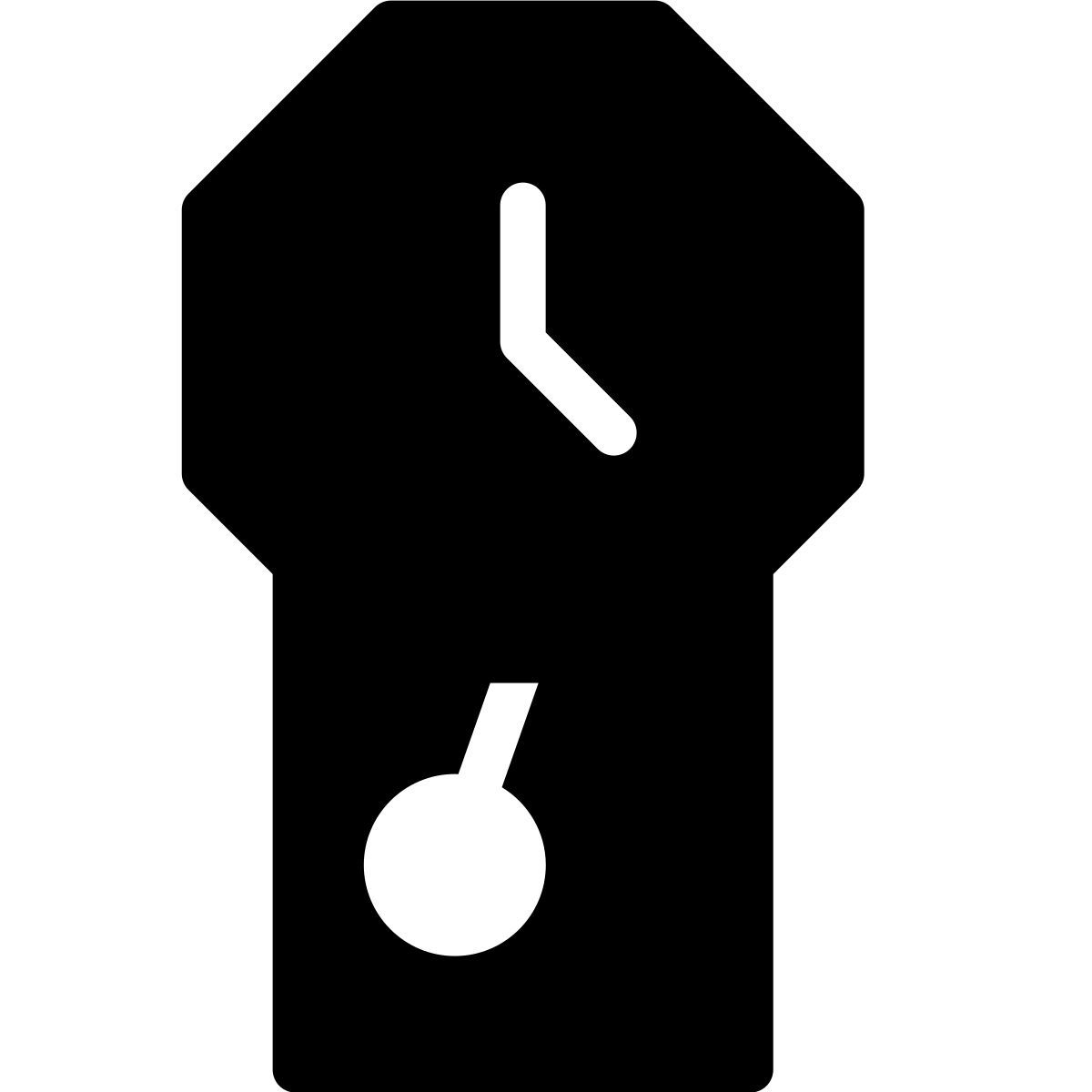 forma thin filled style old fashioned clock icon