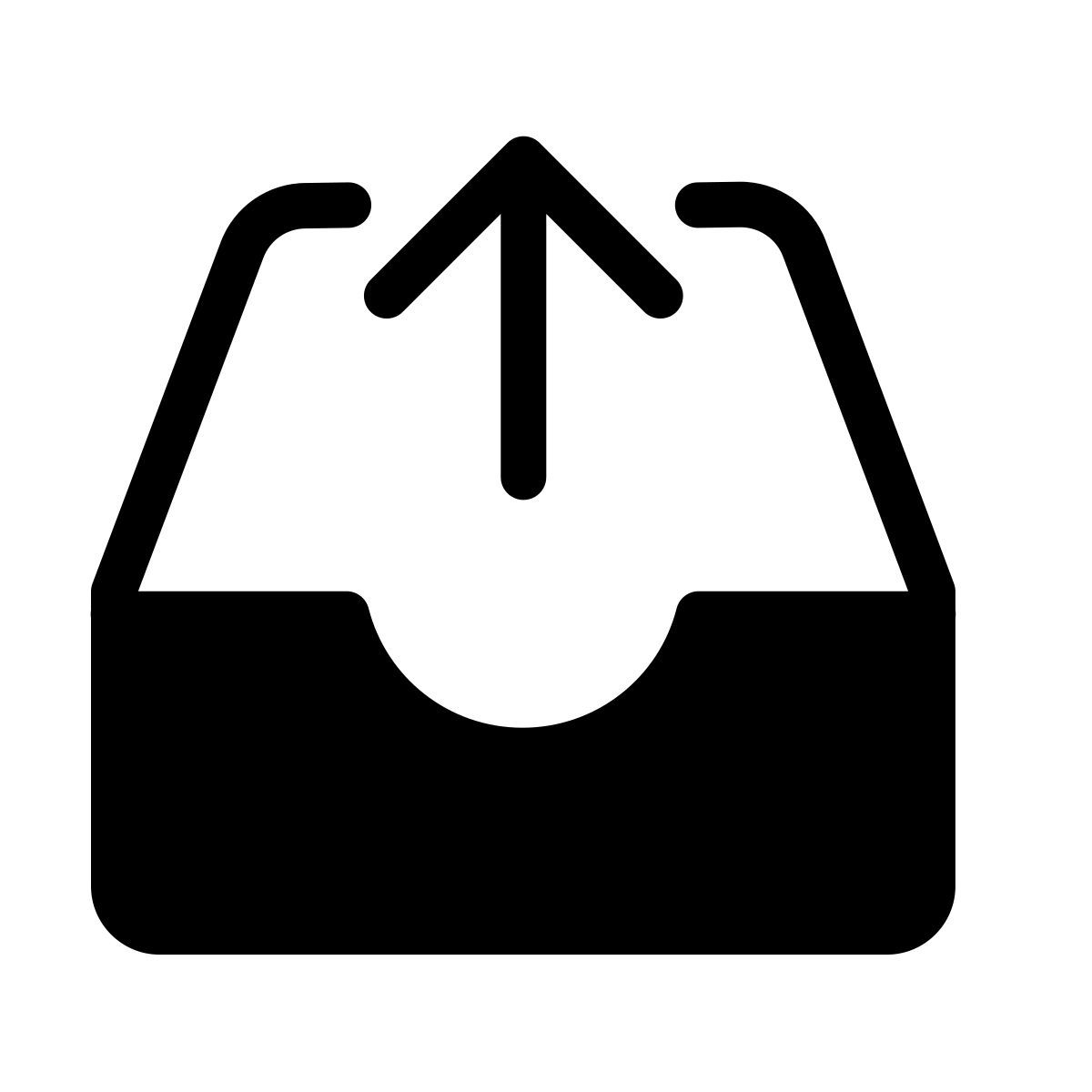 forma thin filled style outbox icon