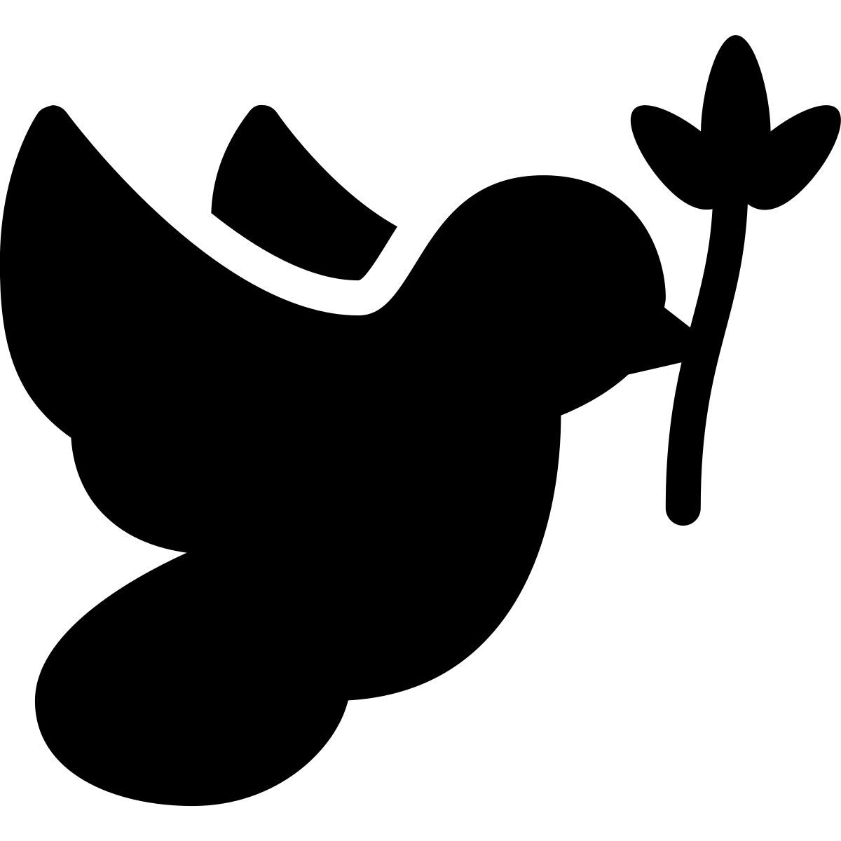forma thin filled style peace pigeon icon