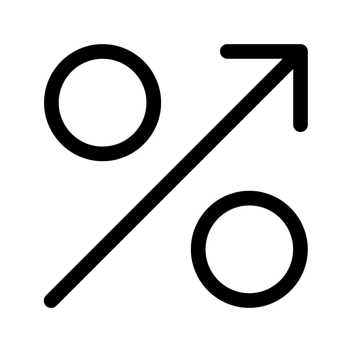 forma thin filled style crecimiento porcentual icon