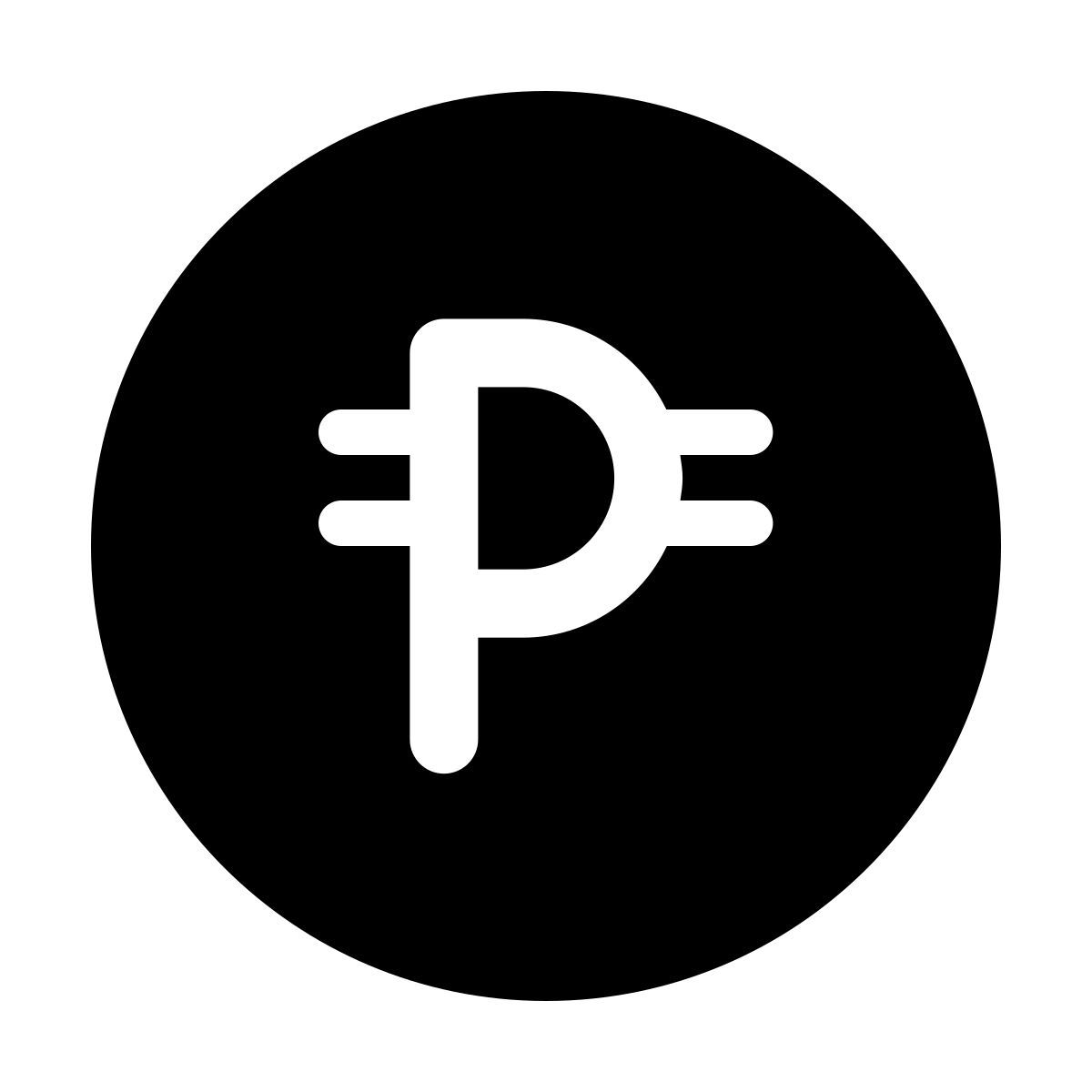 forma thin filled style peso icon