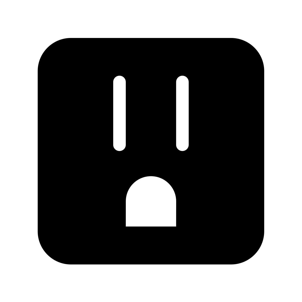 forma thin filled style socket icon