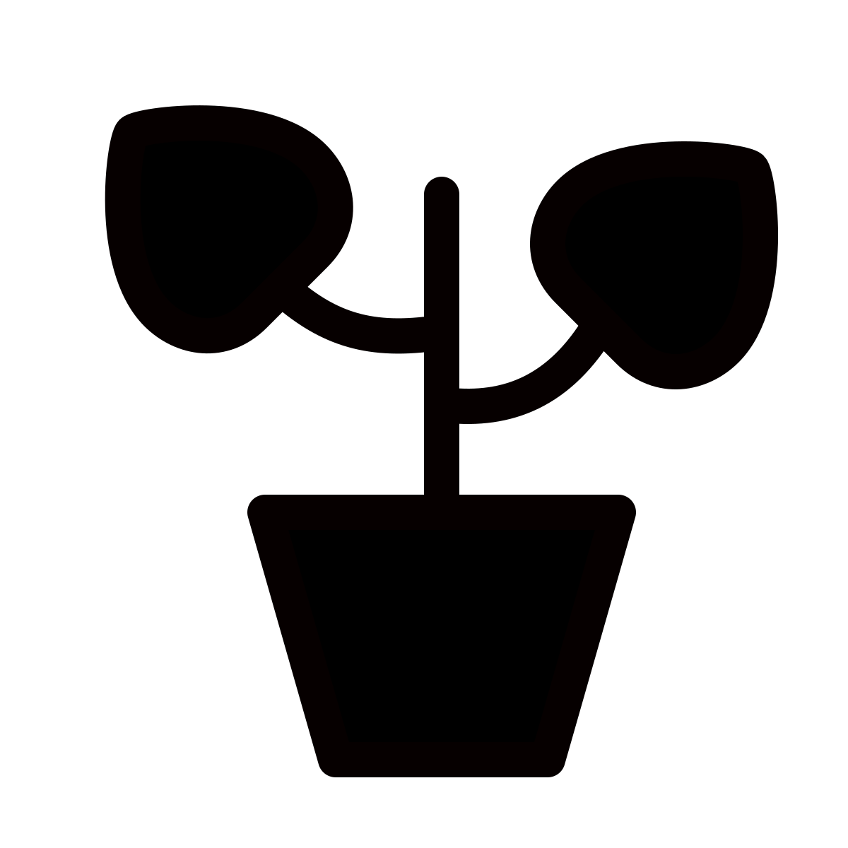forma thin filled style potted plant icon