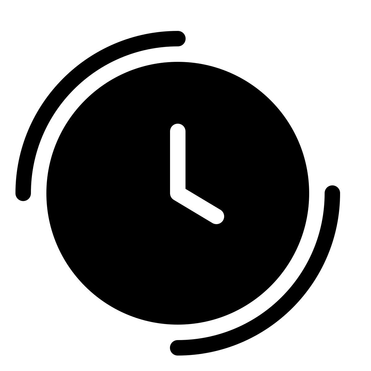 forma thin filled style clock icon