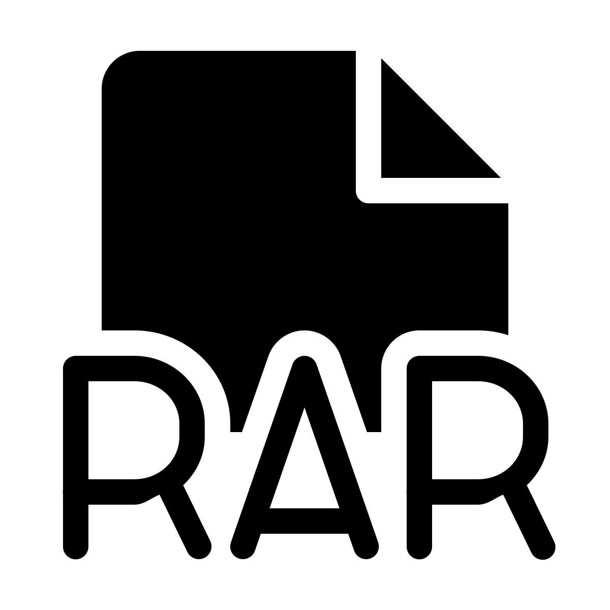 forma thin filled style rar icon