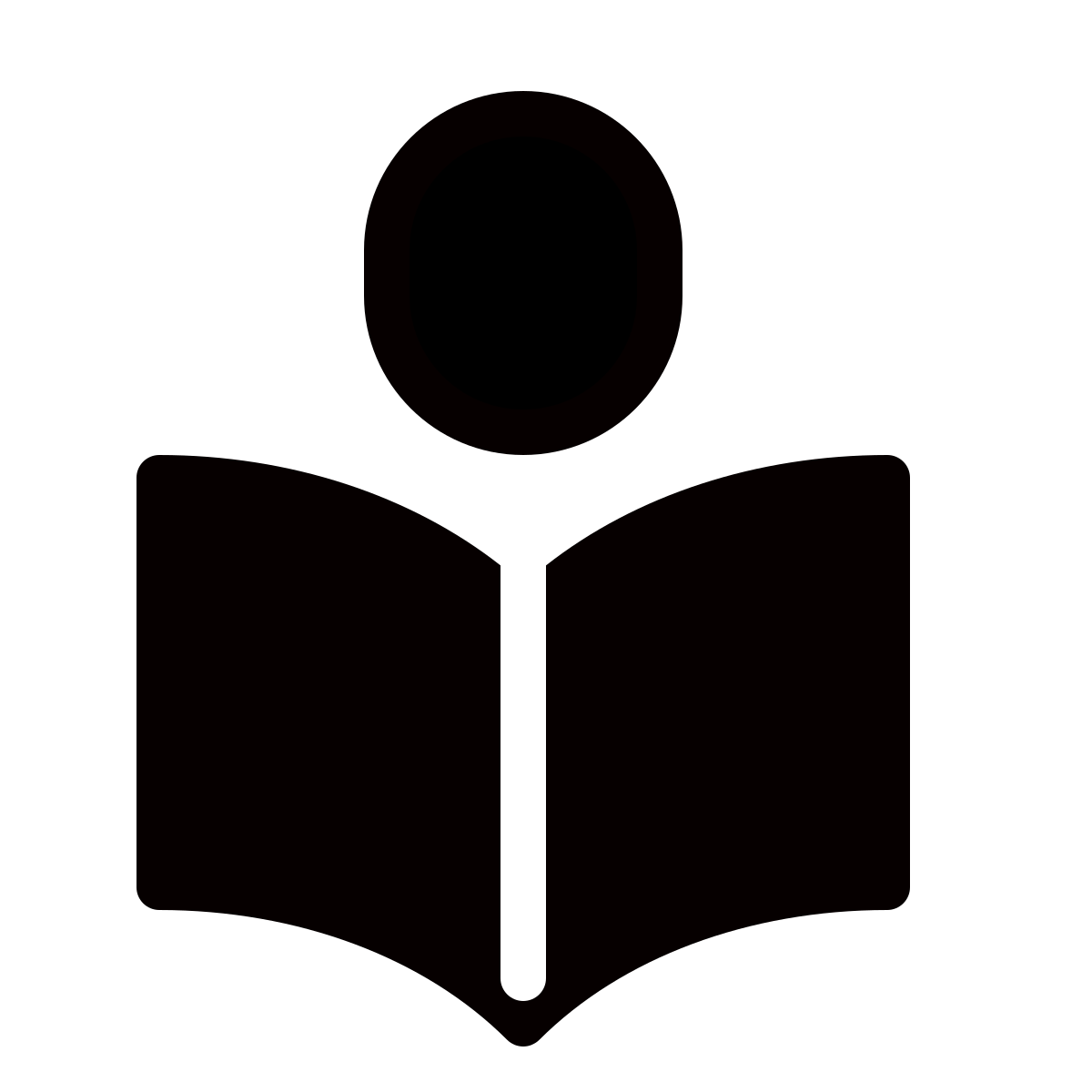 forma thin filled style reading icon