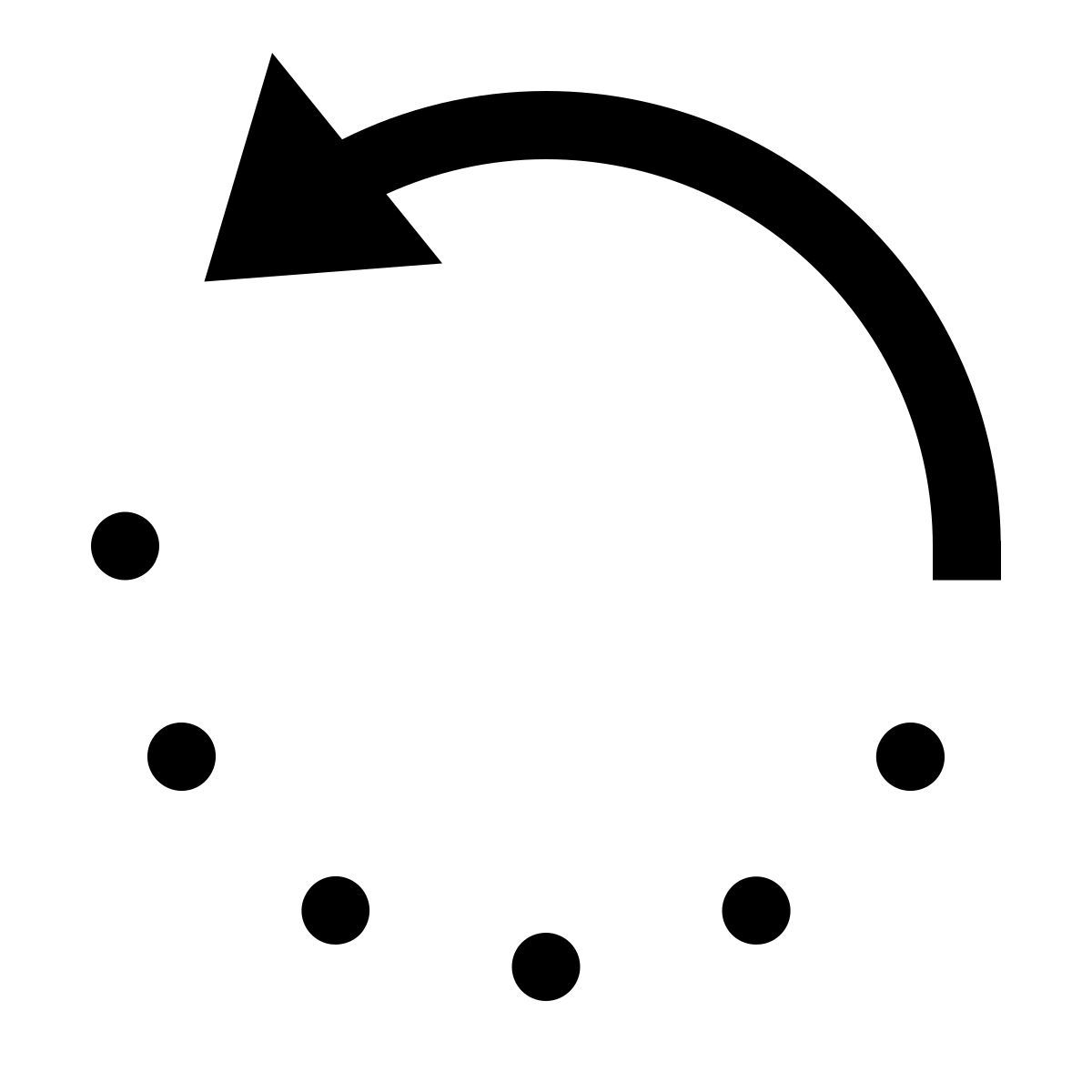 forma thin filled style rotate left icon