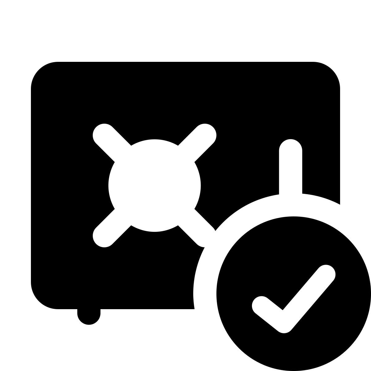 forma thin filled style cassaforte ok icon